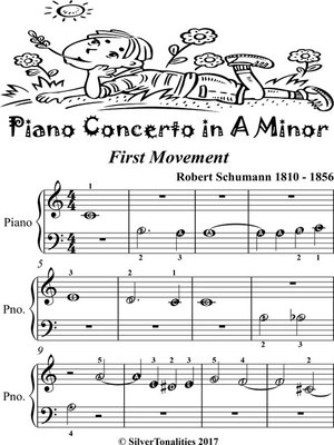 cover image of Piano Concerto In a Minor 1st Mvt Beginner Piano Sheet Music